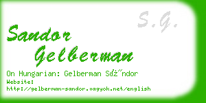 sandor gelberman business card